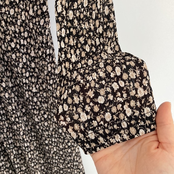 Mango Floral Printed Ruched Midi Dress - Picture 5 of 8